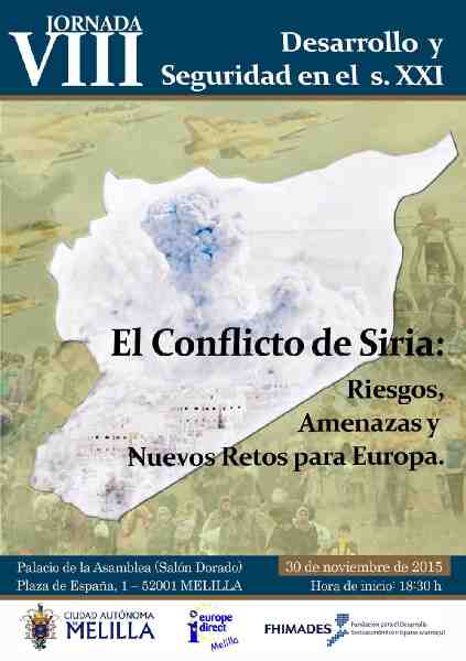 Fhimades celebra la próxima semana una jornada sobre el conflicto en Siria