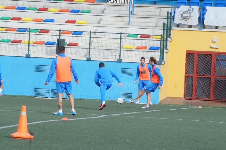 La U.D. Melilla sigue preparando el partido frente al F.C. Cartagena