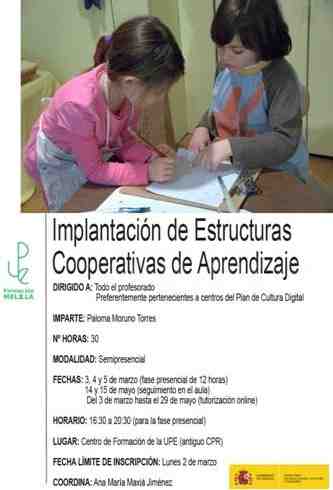 El MECD organiza el curso 'Implantación de Estructuras Cooperativas de Aprendizaje' dirigido al personal docente de Melilla