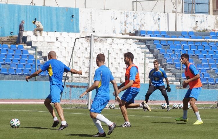 La U.D. Melilla sigue preparando el partido frente al Sevilla Atlético