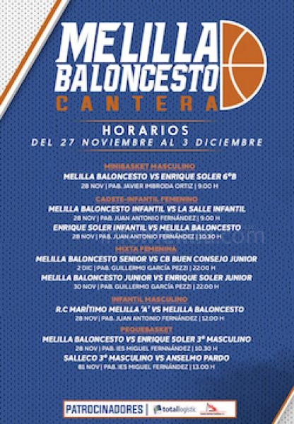 Melilla Baloncesto: Intenso fin de semana para nuestras categorías inferiores