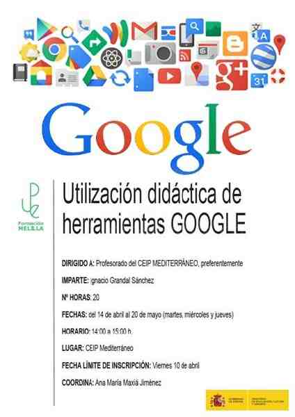 ‘La utilización didáctica de herramientas Google’, nuevo curso del Ministerio de Educación para los profesores del CEIP Mediterráneo