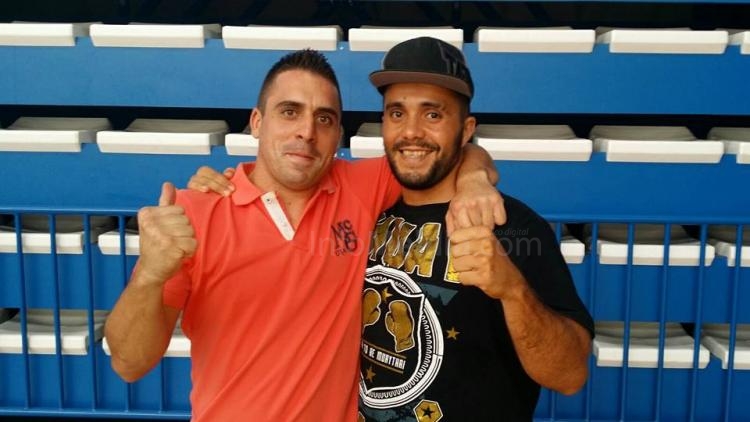 Chicho con su buen amigo Javi Martínez, uno de sus discípulos
