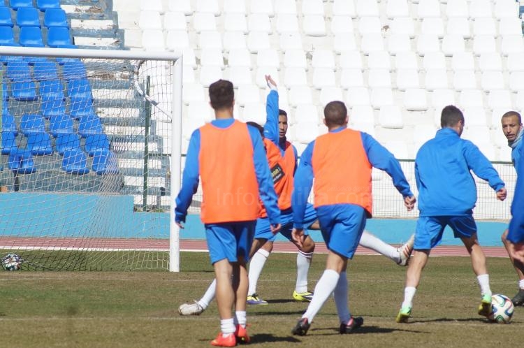 La U.D. Melilla sigue preparando el partido del Ramón de Carranza