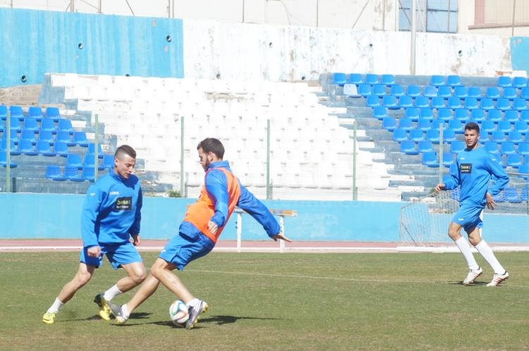 Unión Deportiva Melilla: Último entrenamiento antes del partido en Cádiz