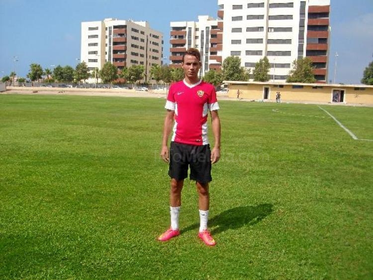 Fatah en uno de los entrenamientos con el filial almeriense