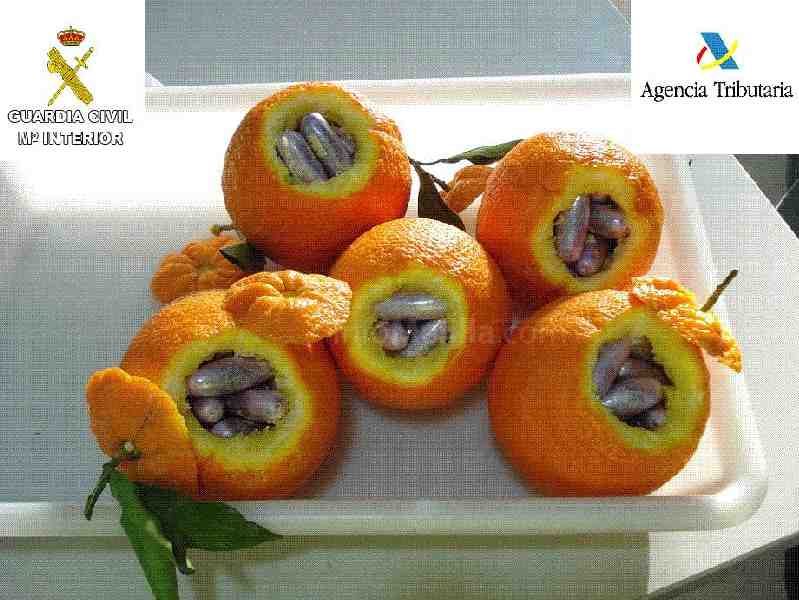 Detenido un marroquí al que intentó viajar con 150 bellotas de hachís ocultas dentro de cinco naranjas