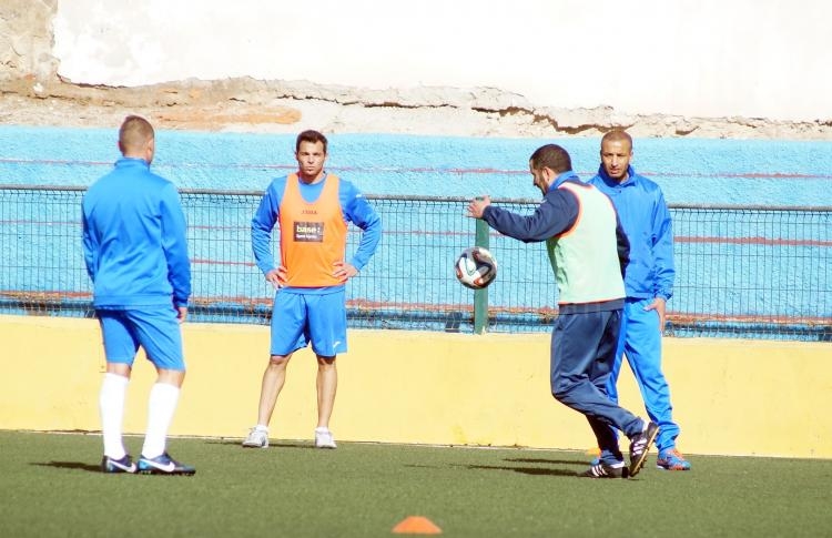 La U.D. Melilla sigue preparando el partido frente al F.C. Cartagena
