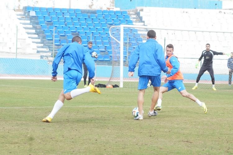 Unión Deportiva Melilla: Último entrenamiento antes del partido frente al C.F. Villanovense