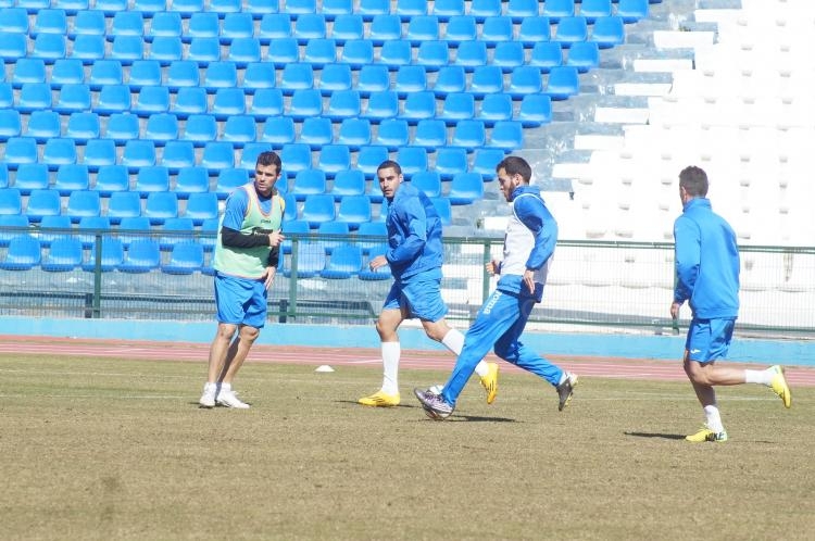 La U.D. Melilla sigue preparando el partido del Ramón de Carranza