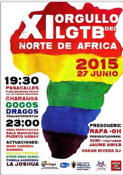 AMLEGA convoca a los melillenses a concentrarse este sábado con motivo de la celebración del XI Orgullo del Norte de África
