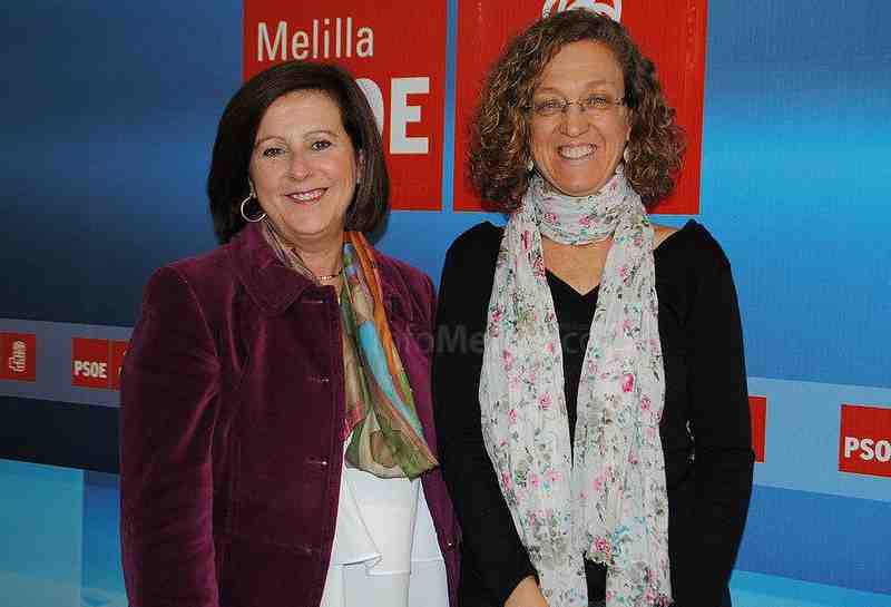 María José Sánchez Rubio junto a Gloria Rojas durante su estancia en Melilla
