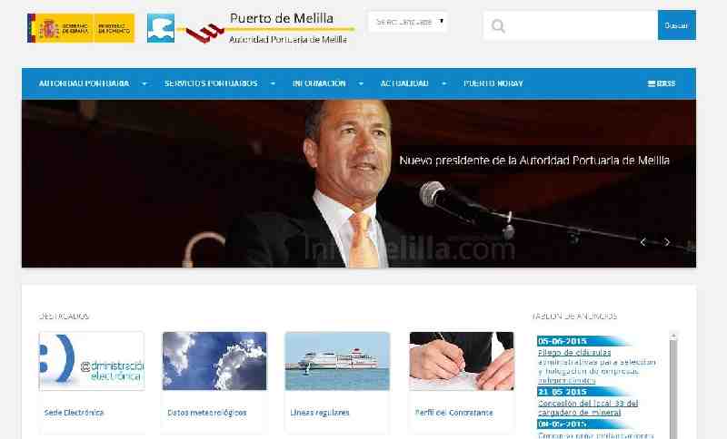 Marín recuerda a los melillenses las posibilidades y utilidades de la web de la Autoridad Portuaria