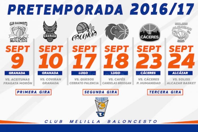 Tres giras y seis partidos, la pretemporada del Melilla Baloncesto