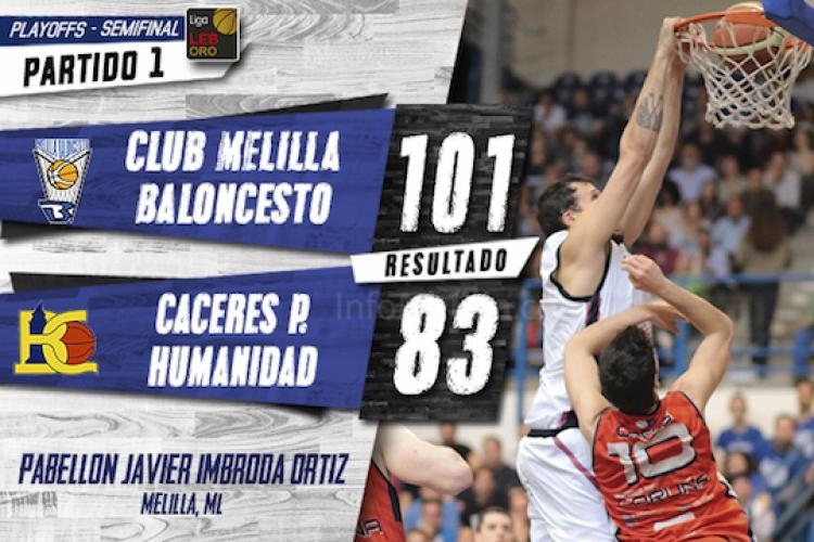 Melilla Baloncesto golpea primero en semifinales a Leyma Coruña y de qué manera (101-83)