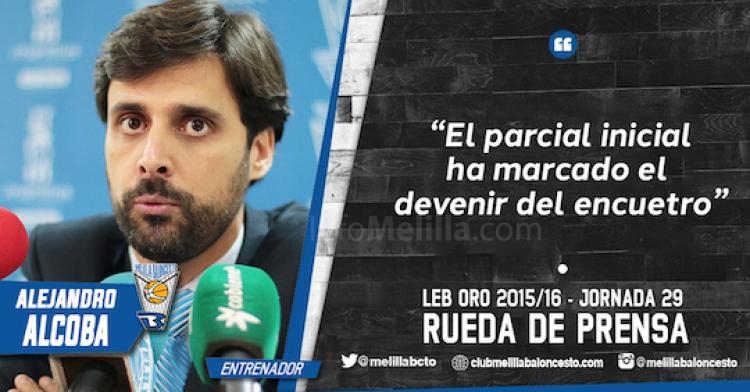 Alejandro Alcoba: “El parcial inicial ha marcado el devenir del encuentro