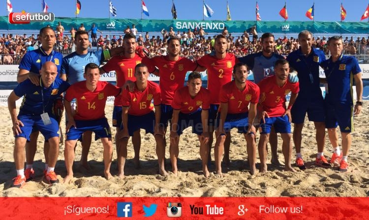 Selección Nacional de Fútbol Playa con los melillenses Cintas y Riduan entre sus filas