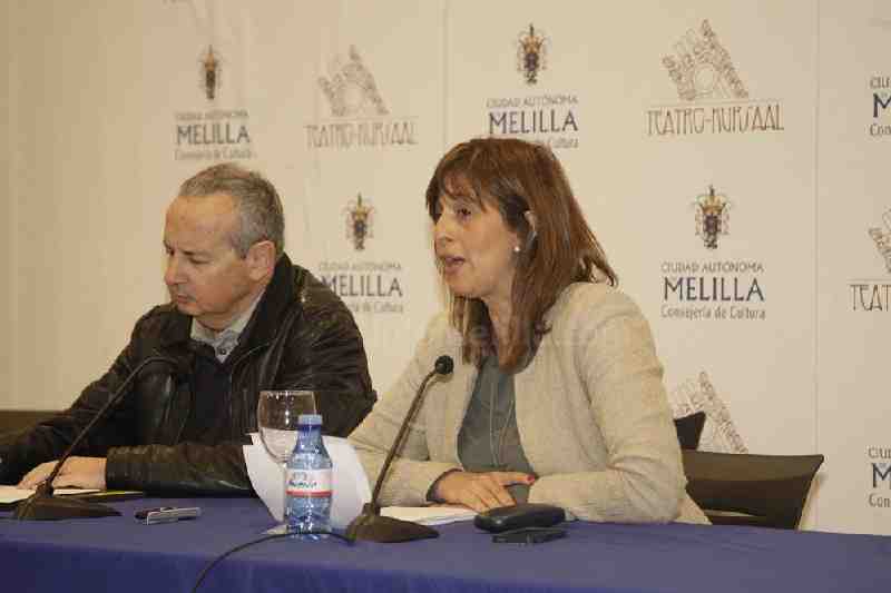 Mohatar y Salama durante la presentación de la Semana de Cine