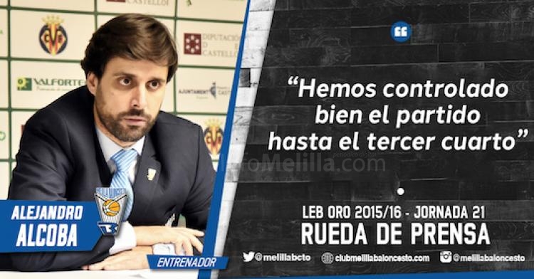 Alejandro Alcoba: “Hemos controlado bien el partido hasta el tercer cuarto