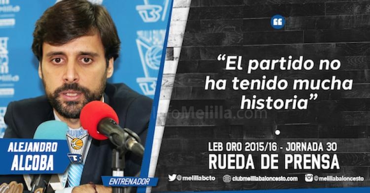Alejandro Alcoba: “El partido no ha tenido mucha historia"