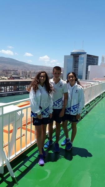 Nuestros tres representantes en Cartagena (Murcia)