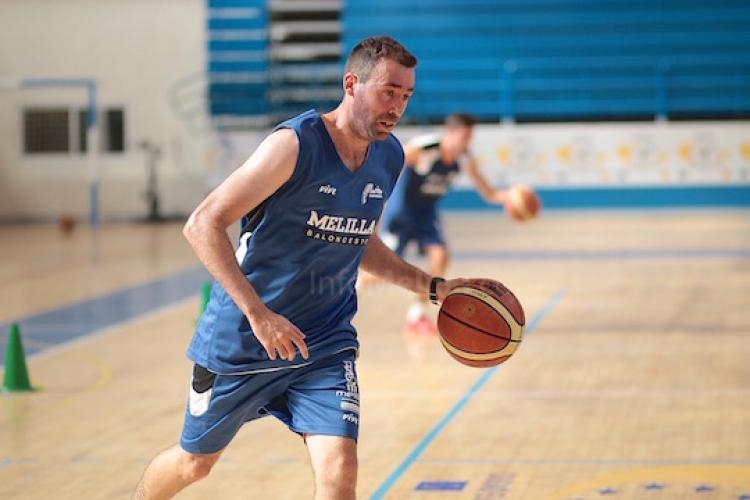 Pedro Rivero en su primera sesión de pretemporada