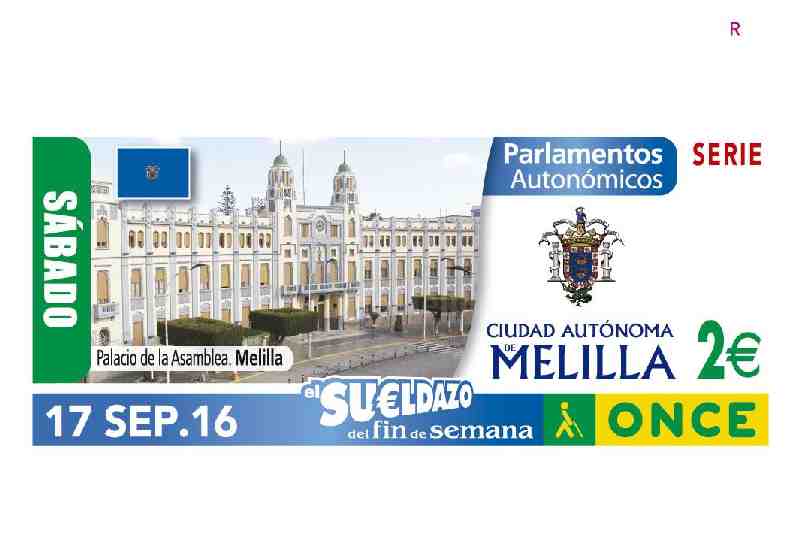 La imagen de Melilla recorrerá España en el cupón ONCE el Día de la Ciudad Autónoma