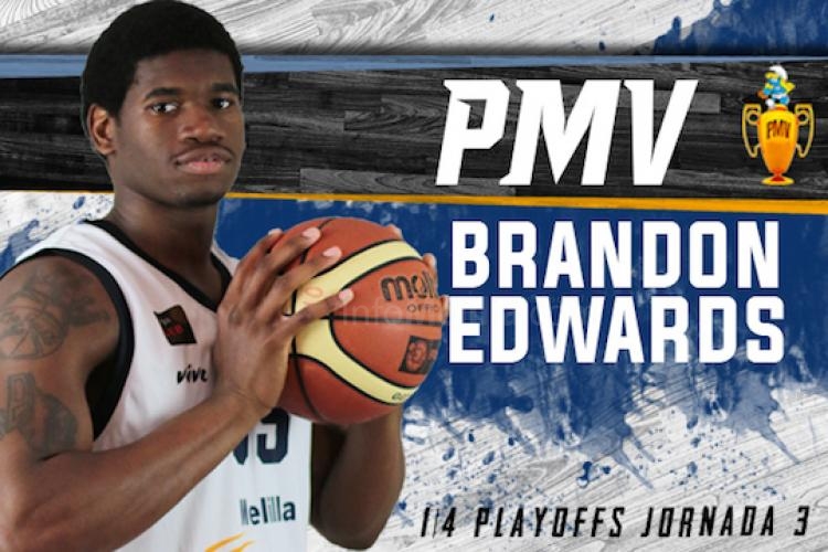 Melilla Baloncesto: Brandon Edwards suma en Cáceres su primer ‘PMV’ de los Playoffs