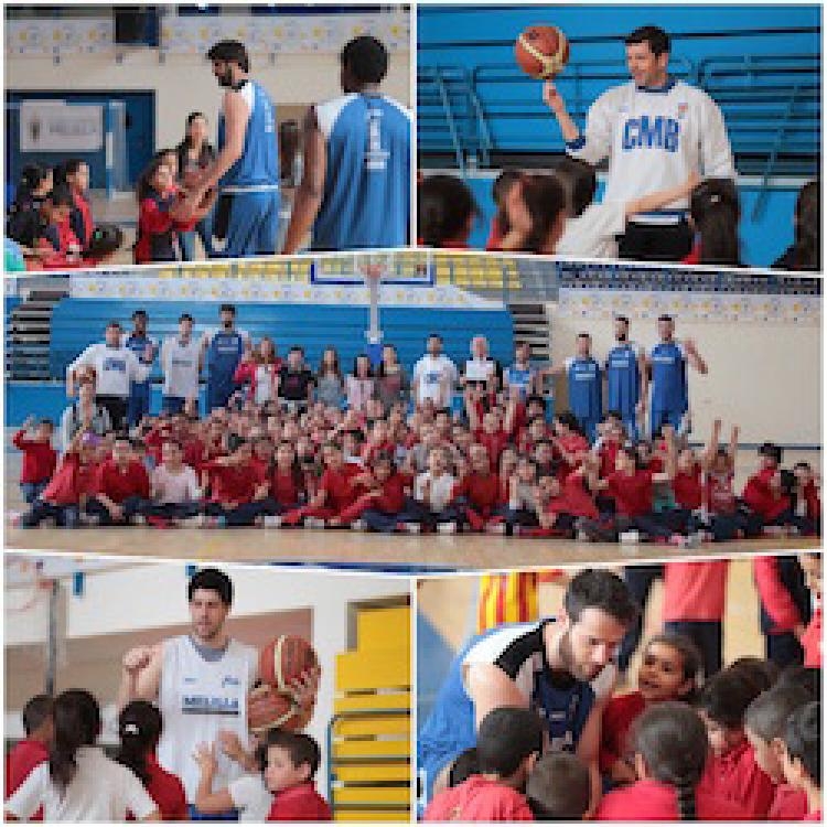 Melilla Baloncesto recibe la visita de los alumnos del CEIP León Solá