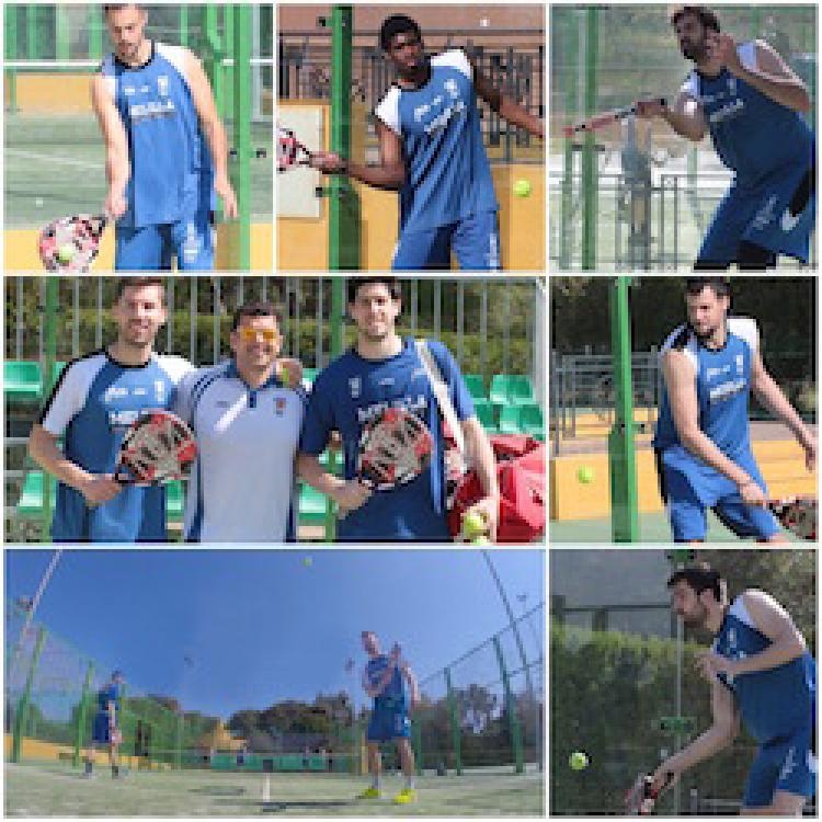 Melilla Baloncesto se divierte jugando al pádel
