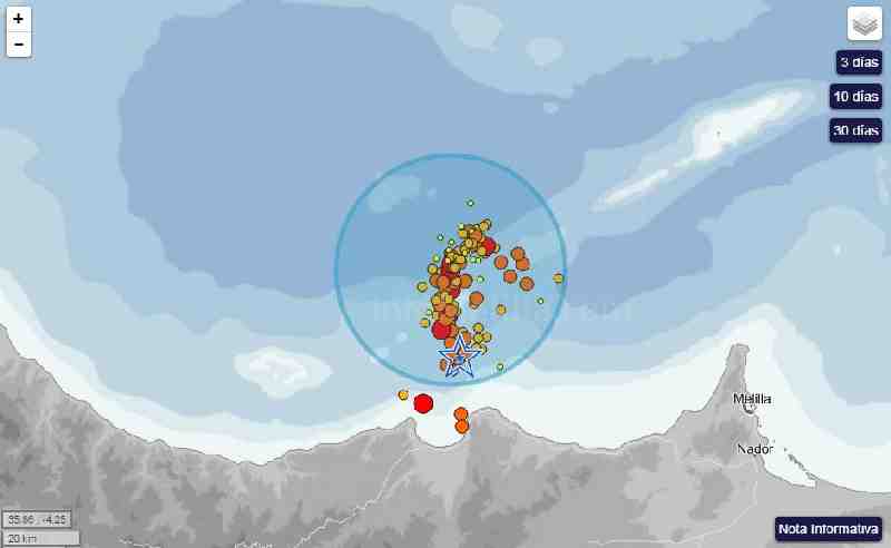 El terremoto registra hasta las 21.00 horas más de 100 réplicas, algunas de ellas superando los 4 grados en la escala de Richter