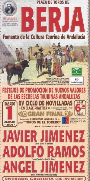 Cartel del festejo de Berja.