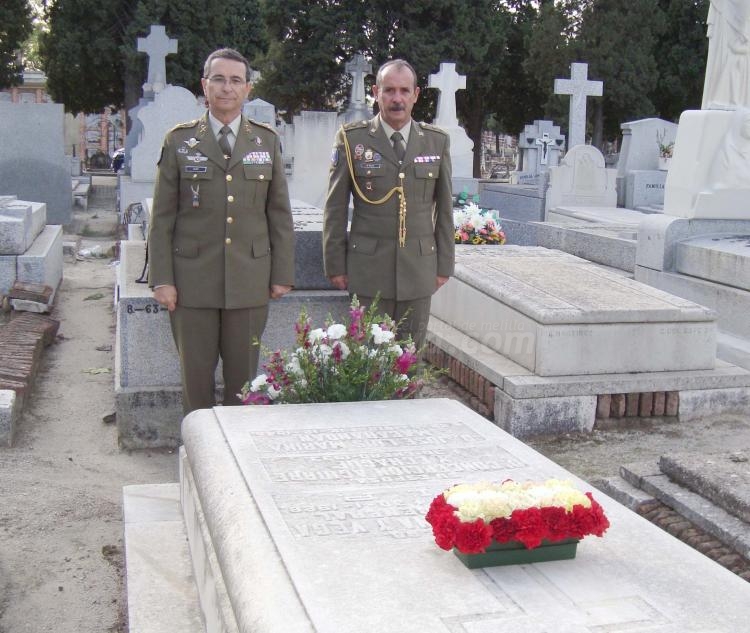 Honores melillenses en Madrid al general Marina, comandante general de Melilla en 1909