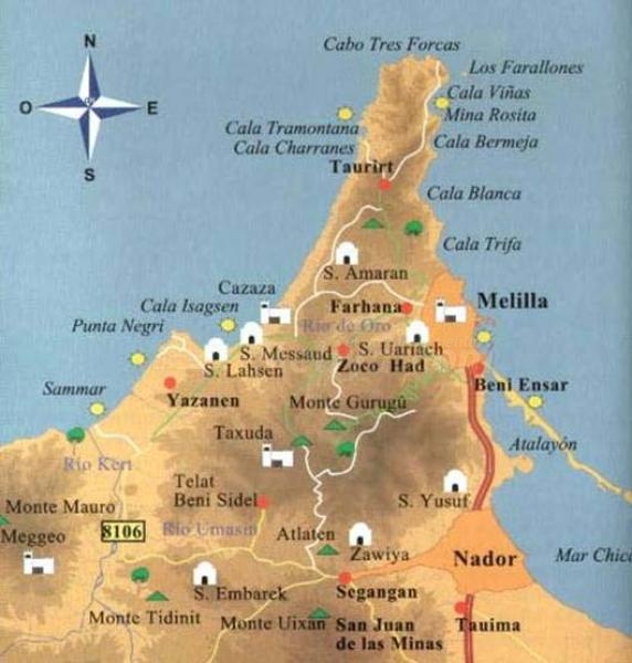 Mapa de localización del río Kert.