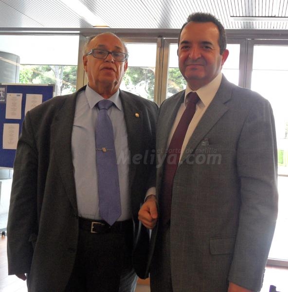 Antonio Navarro Ferrero y Julio Miranda, presidentes de las Casas de Ceuta y Melilla, respectivament
