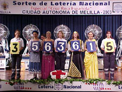 El 56.361, primer premio del sorteo especial "Cruz Roja" de la Lotería Nacional celebrado en Melilla