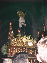La lluvia evita la salida de la Soledad, uno de los pasos más esperados de la Semana Santa melillense