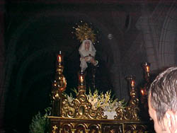 La lluvia evita la salida de la Soledad, uno de los pasos más esperados de la Semana Santa melillense
