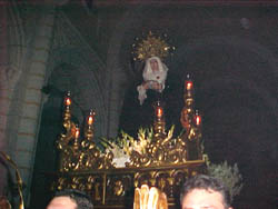 La lluvia evita la salida de la Soledad, uno de los pasos más esperados de la Semana Santa melillense