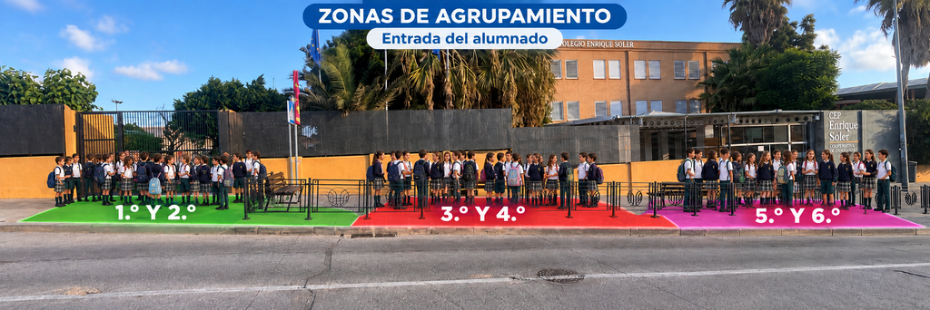 Imagen de la noticia: El colegio Enrique Soler organiza el acceso al centro por zonas según el curso