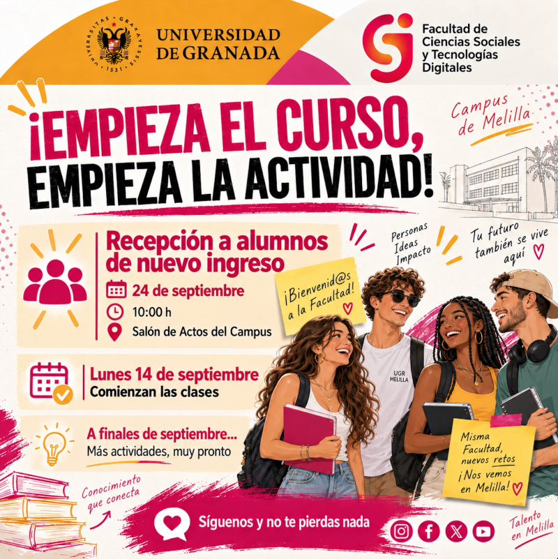 Imagen de la noticia: La Facultad de Ciencias Sociales y Tecnologías Digitales inicia clases el lunes 14 de septiembre