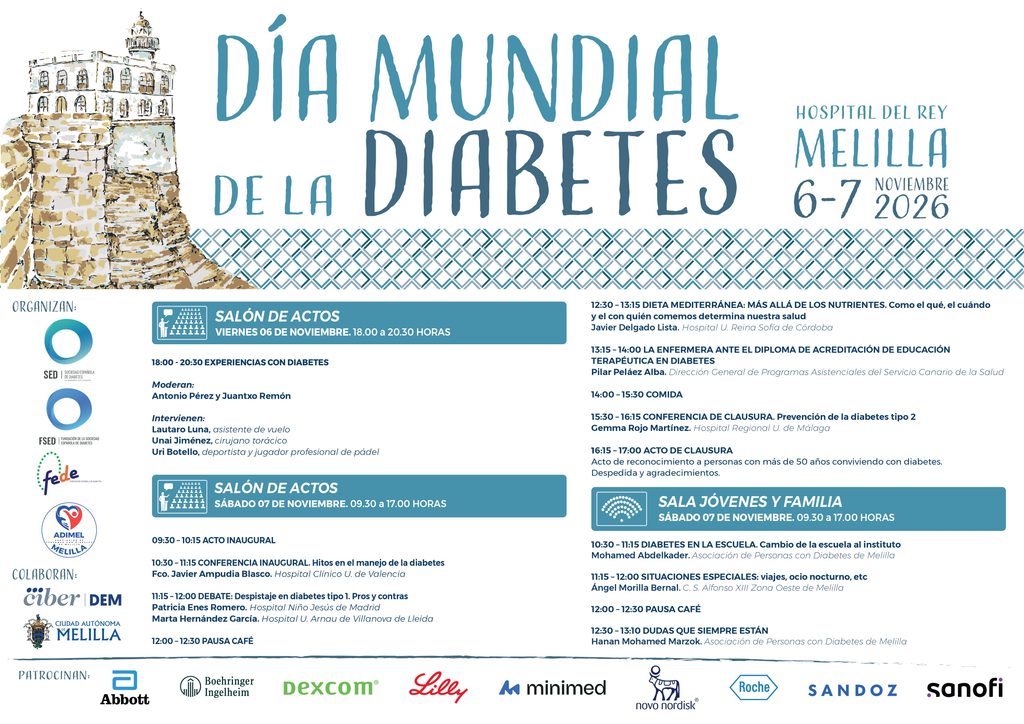 Imagen de la noticia: Melilla acogerá los días 6 y 7 de noviembre unas jornadas nacionales sobre diabetes