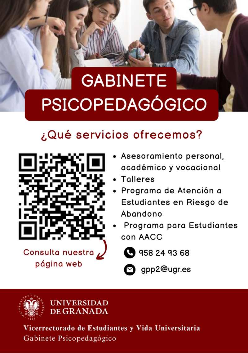 Imagen de la noticia: El Gabinete Psicopedagógico de la UGR ofrece recursos de apoyo al alumnado