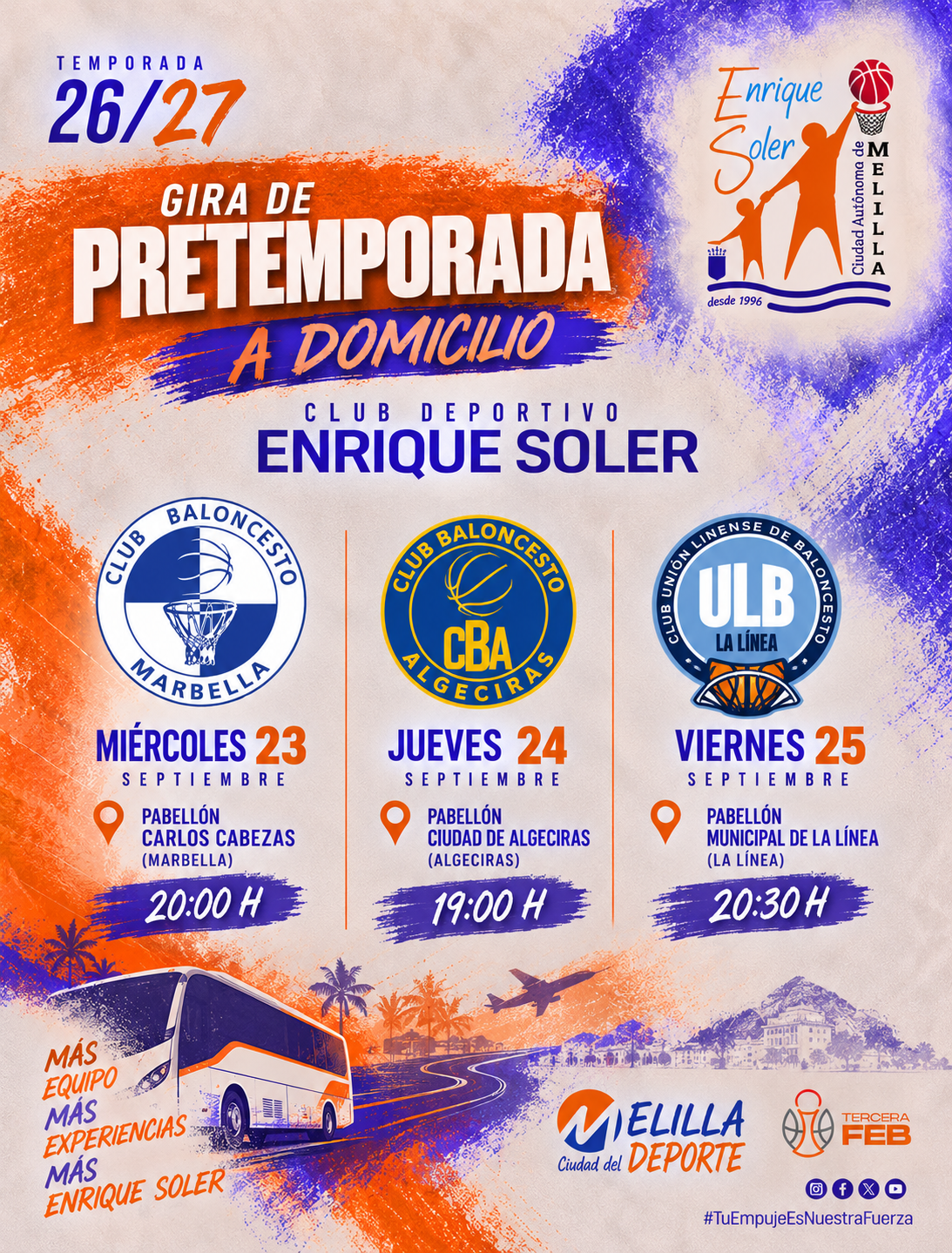 Imagen de la noticia: El Melilla Ciudad del Deporte Enrique Soler jugará tres amistosos en Andalucía