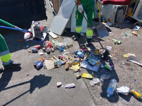 Imagen de la noticia: Medio Ambiente retira residuos vertidos fuera de contenedores en Averroes