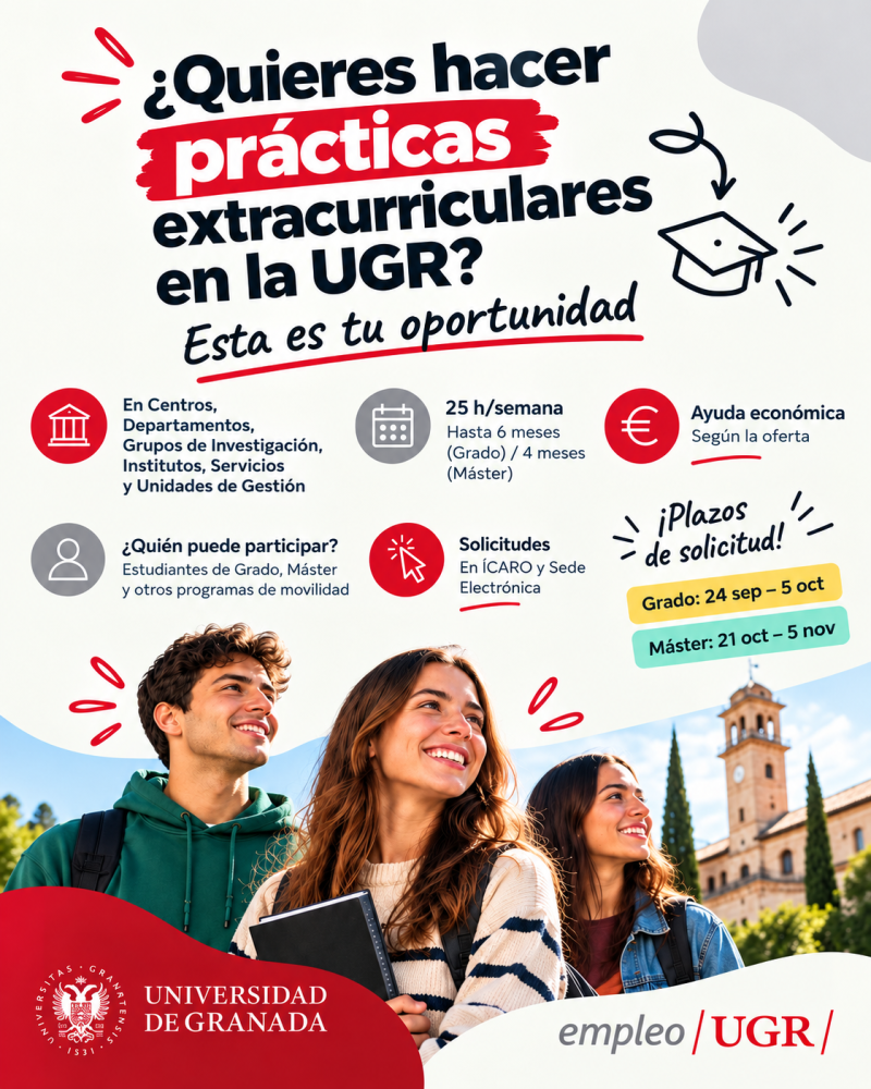 Imagen de la noticia: La UGR abre el plazo de prácticas extracurriculares del PFI para el curso 2026-2027