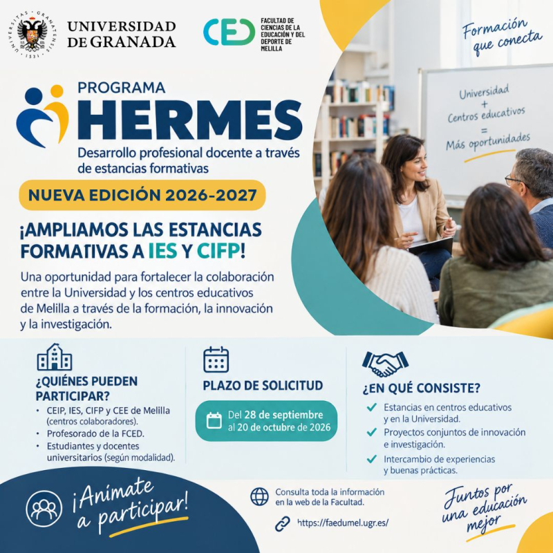 Imagen de la noticia: La UGR de Melilla amplía a institutos y CIFP las estancias del programa Hermes