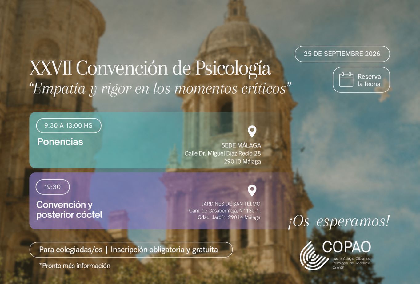 Imagen de la noticia: El decano del Colegio de Psicólogos de Melilla asiste a una convención en Málaga