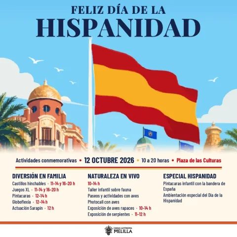 Imagen de la noticia: Melilla celebra el Día de la Hispanidad con una jornada familiar en la Plaza de las Culturas
