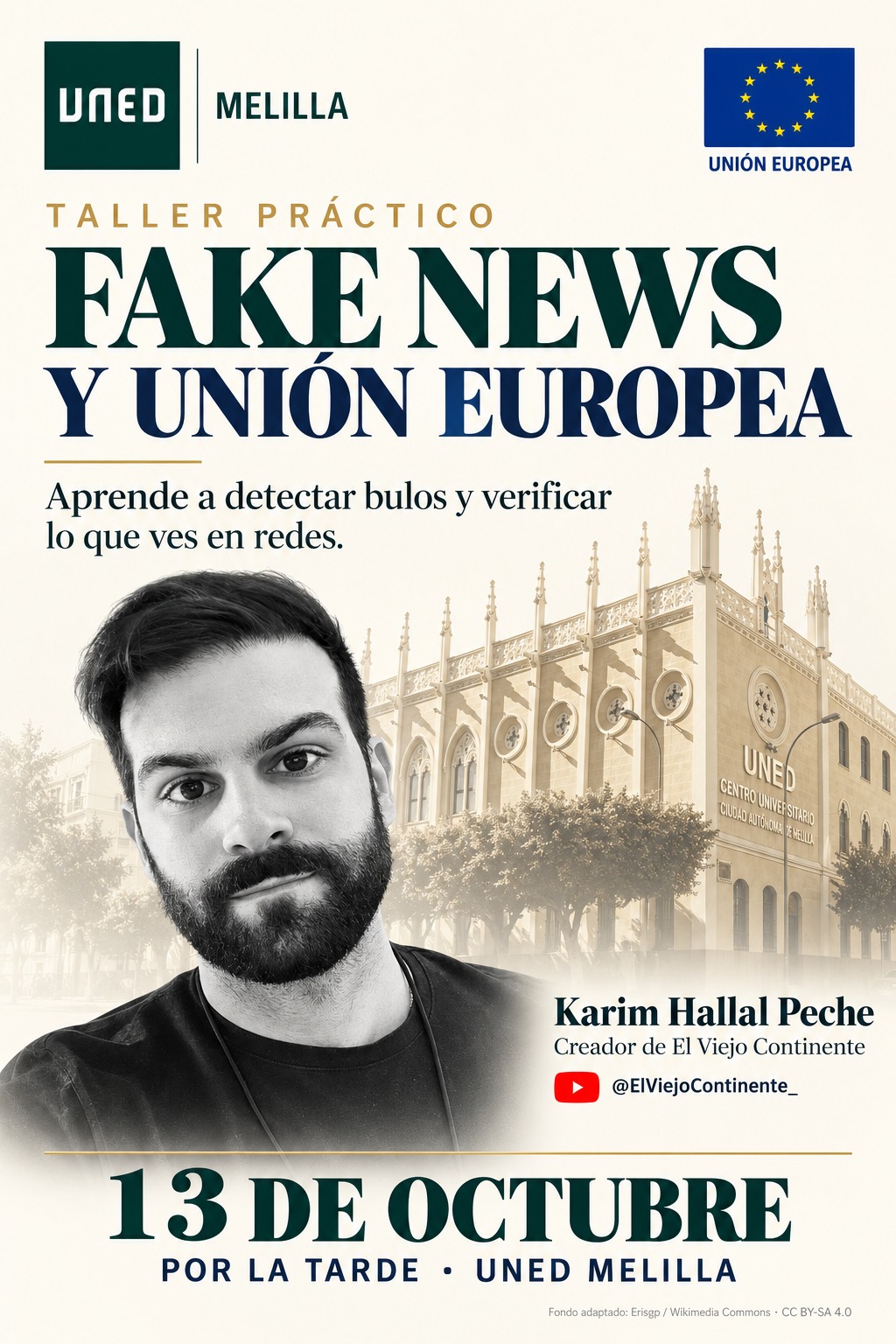 Imagen de la noticia: Un taller en la UNED de Melilla enseña a detectar bulos con el divulgador europeo Karim Hallal
